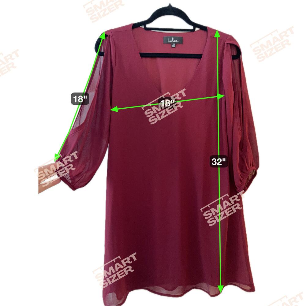 Long Sleeve Maroon Lulus Dress Size XSmall - Picture 3 of 6